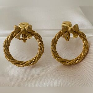 Vintage Avon Costume Earrings with Bow